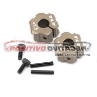 Team Losi Racing 12mm Aluminum Rear Hex Set (+1.5mm Width) (TLR 22)